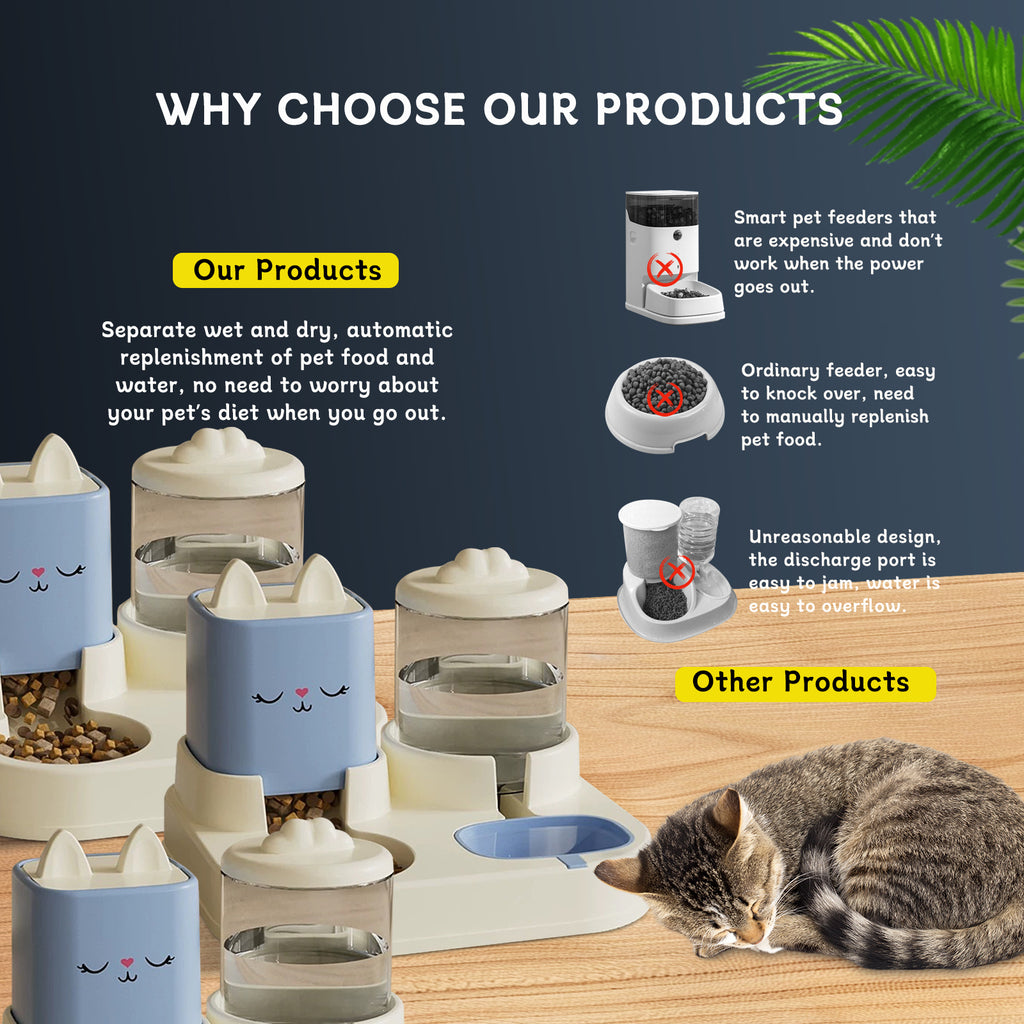 Super Cute Appearance Pet Feeding And Drinking Device,