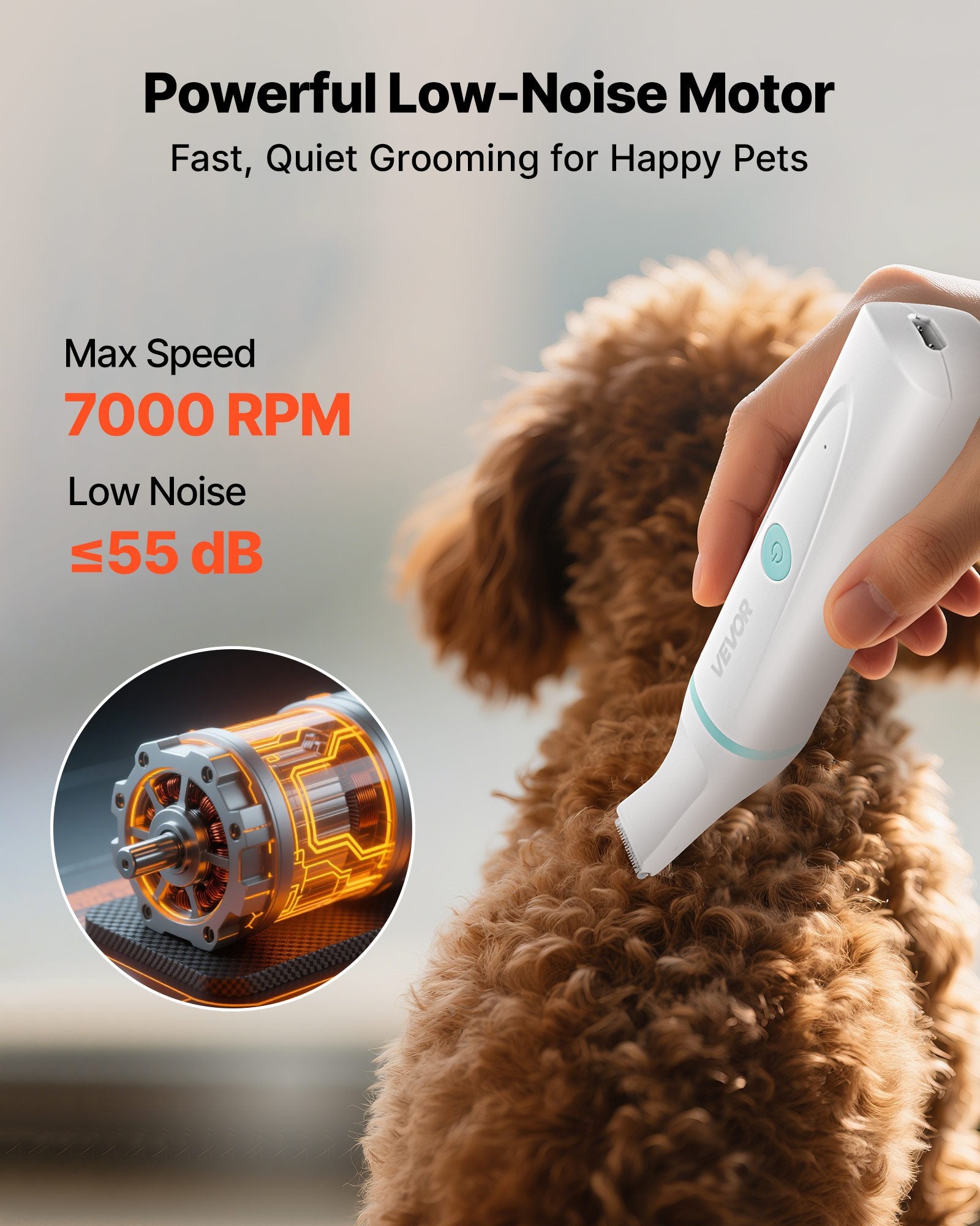 Dog and cat Grooming Kit, Low Noise, Rechargeable 4 in 1