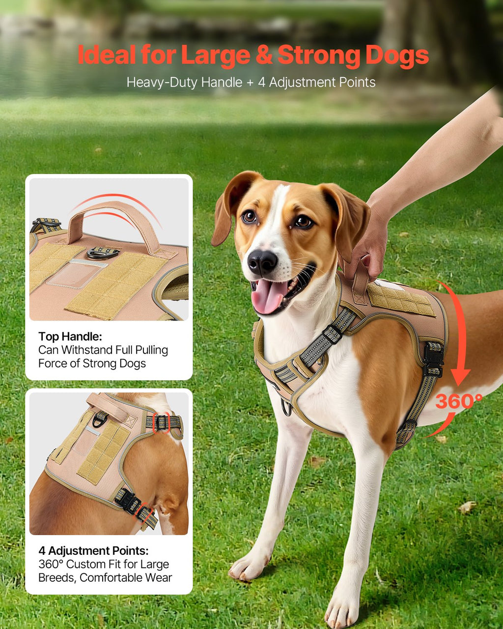 Dog Harness For Large Dogs No Pull Tactical