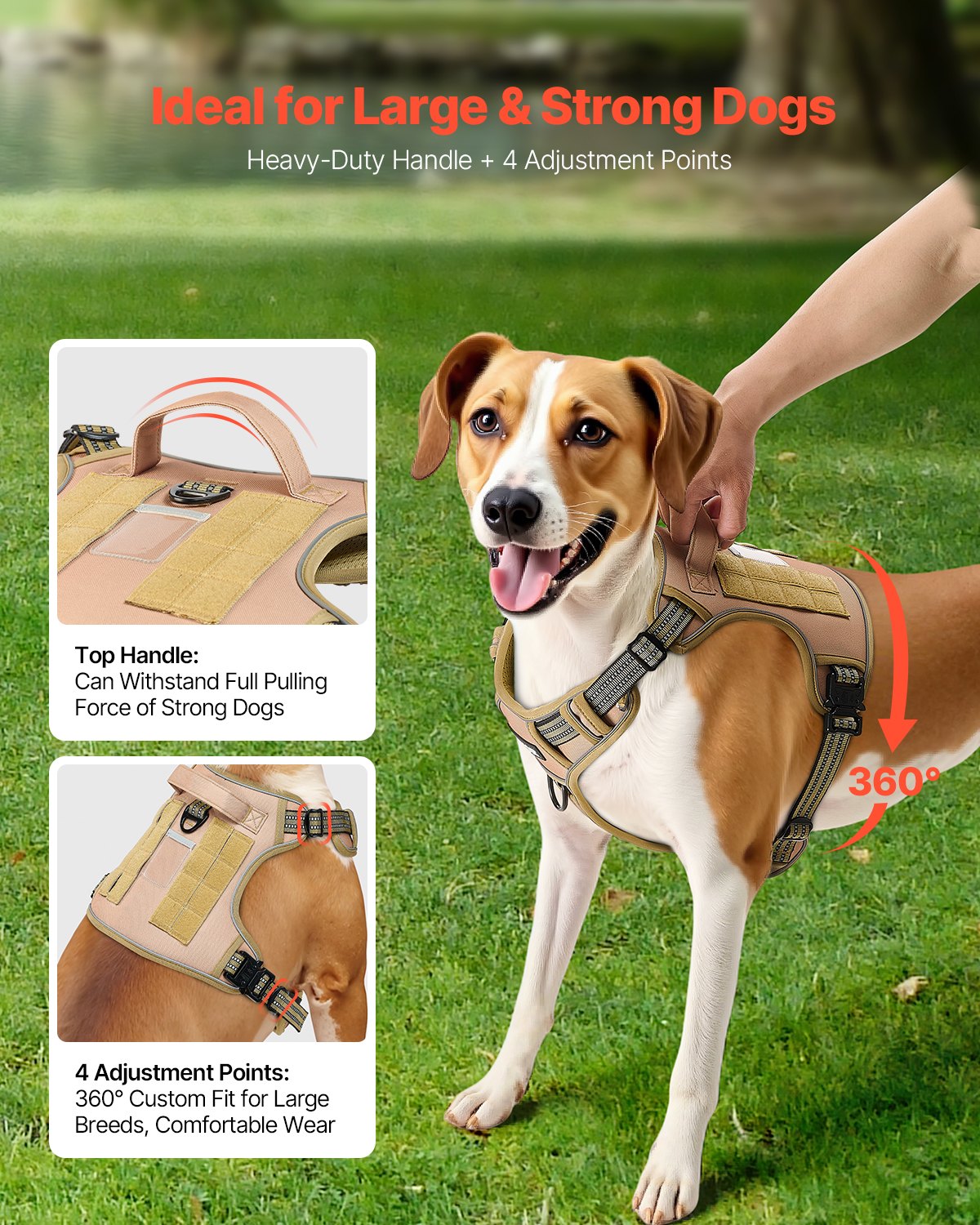 Dog Harness For Large Dogs No Pull Tactical