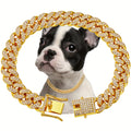 Pet Shiny Diamond Metal Necklace